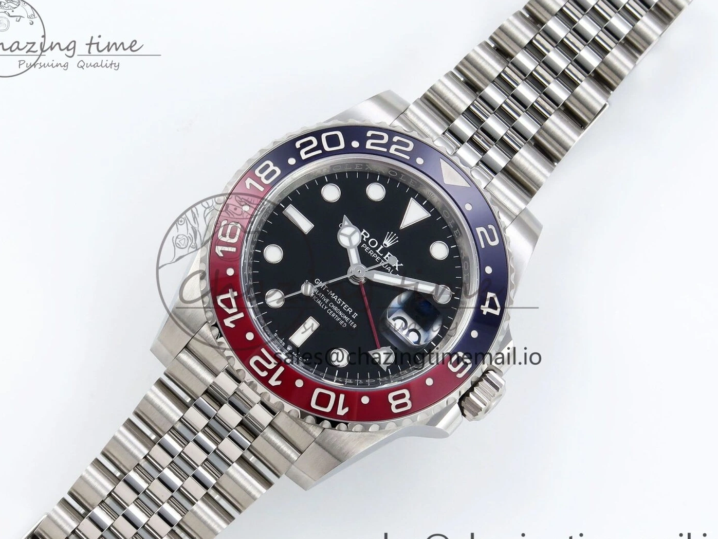 MiroTime 0206 SportInspired GMT-Master II 126710 BLRO Blue Red Ceramic Clean Factory Best Edition on Jubilee Bracelet DD3285 CHS V 1540